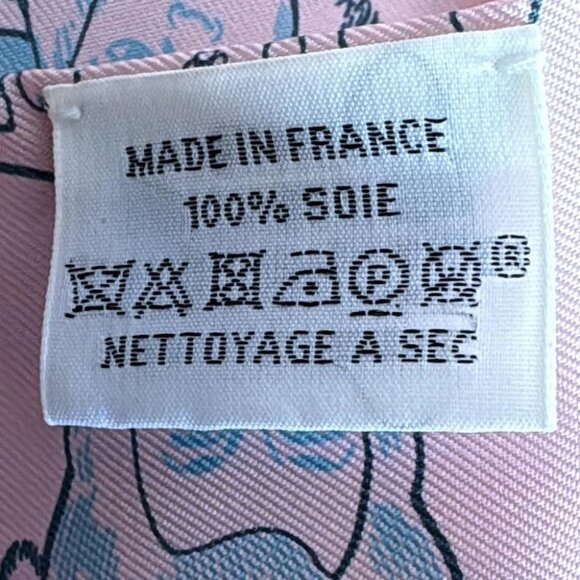 Auth HERMES Twilly - Light Pink Red Light Blue Scarf - Picture 4 of 4